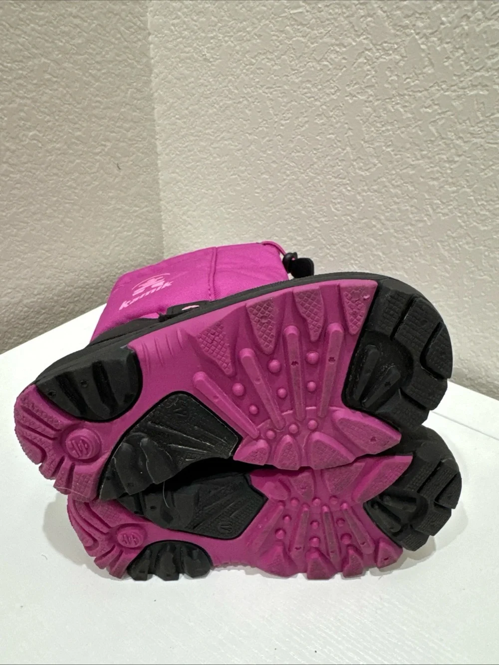 Kamik Kids Snow Boots Size 12 Pink Black Waterproof Winter Boots Cold Weather